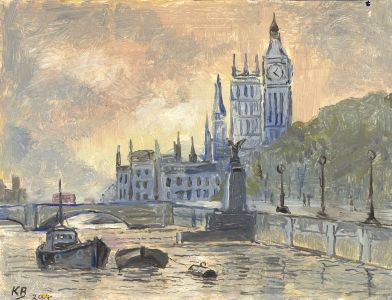 Keith Burtonshaw - 2004 Oil, Thames View