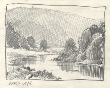 Keith Burtonshaw - Contemporary Graphite Drawing, River Wye