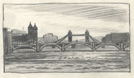 Keith Burtonshaw - Contemporary Graphite Drawing, Thames Bridges