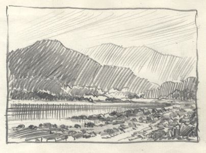 Keith Burtonshaw - Contemporary Graphite Drawing, Lake View