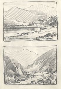 Keith Burtonshaw - Contemporary Graphite Drawing, Two Landscapes