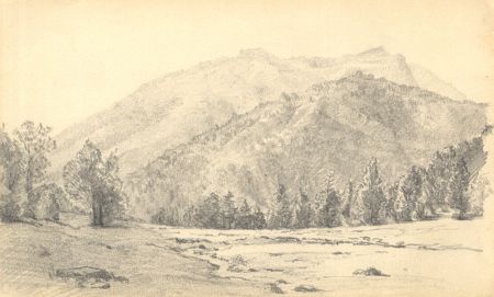 C.L. Robertson - 19th Century Graphite Drawing, Landscape