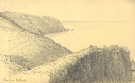 C.L. Robertson - 19th Century Graphite Drawing, Clovelly, Devon
