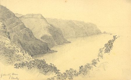 C.L. Robertson - 19th Century Graphite Drawing, Gallantry Bower, Clovelly, Devon