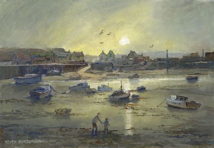 Keith Burtonshaw - 2008 Oil, Watchet Harbour, Somerset