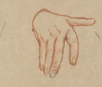 Adrian Cornwell-Clyne MBE FRPS - Mid 20th Century Chalk Drawing, Hand