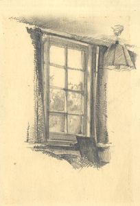 Adrian Cornwell-Clyne MBE FRPS - Mid 20th Century Graphite Drawing, Window