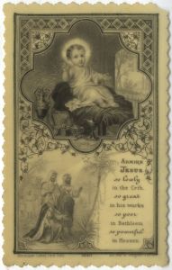 Late 19th Century - LJ Webster's 1st Holy Communion Card