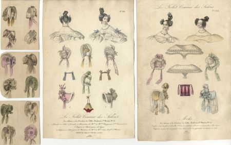 Set of 1834 Fashion Engravings - Le Follet Courrier des Salons