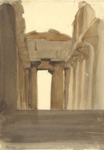 1933 Watercolour - Paestum, Province of Salerno, Campania, Italy