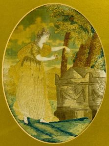 Georgian Embroidery - Silkwork, Memorian Picture