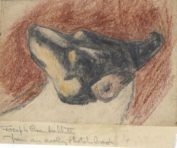 Attributed Joseph Crawhall II - Mid 19th Century Pastel, Dog