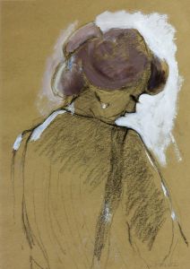 Loraine Smith-Masters - Contemporary Chalk Drawing, Young Mother