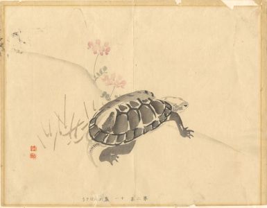 Gyokusha - 1890 Oriental Woodblock, Turtle