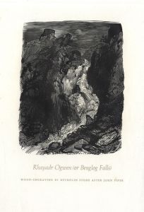 Reynolds Stone - 1946 Wood Engraving, Rhayadr Ogwen, after John Piper