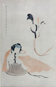Chinese Contemporary Oriental Print - Two Ladies