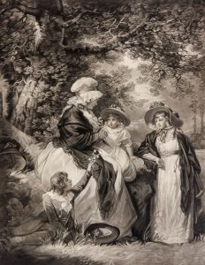 George Keating - 1791 Mezzotint, Nurse and Children, After George Morland
