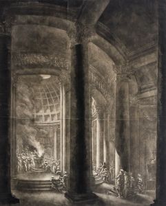 Georges-François Blondel - 1766 Mezzotint, View of the Temple of Bacchus at Rome
