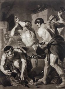 John Murphy - 1788 Mezzotint, After Giordano, The Cyclops at their Forge