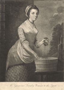 18th Century Mezzotint - Mrs Grosvenor Laundry Woman to the Queen