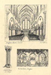 W.G. Lewis - Mid 20th Century Pen and Ink Drawing, Boxgrove Church, Sussex