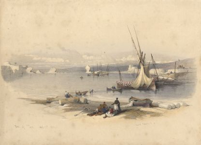 Louis Haghe after David Roberts - 1839 Lithograph, Port of Tyre