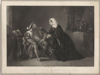 W.H. Kearney - 19th Century Mezzotint, King Henry VIII and Queen Catherine Parr