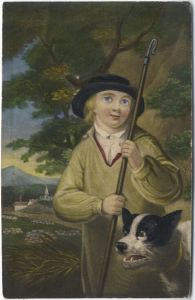 1847 Lithograph - Man with Crook and Dog