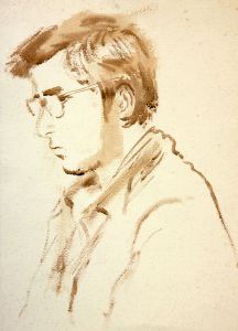 William Redgrave - Early 20th Century Watercolour, Portrait of a Man in Glasses