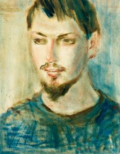 William Redgrave - Early 20th Century Gouache, Portrait of a Man