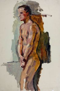 William Redgrave - Early 20th Century Oil, Nude Male