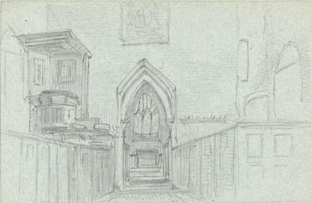 Rev Henry Robinson Wadmore - 19th Century Graphite Drawing, Foscote Church Bucks