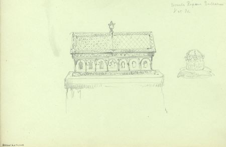 Rev Henry Robinson Wadmore - 19th Century Graphite Drawing, Decorated Tomb