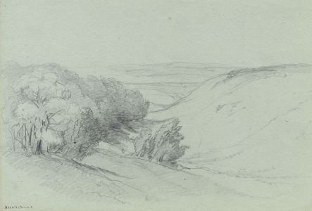 Rev Henry Robinson Wadmore - 19th Century Graphite Drawing, Valley View