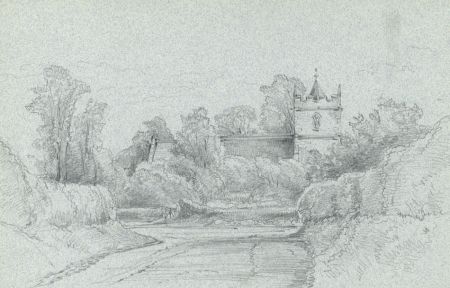Rev Henry Robinson Wadmore - 19th Century Graphite Drawing, Church