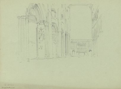 Rev Henry Robinson Wadmore - 19th Century Graphite Drawing, St Albans
