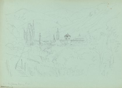 Rev Henry Robinson Wadmore - 19th Century Graphite Drawing, From Drawing Room