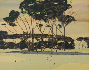 Alice Goldin - Contemporary Serigraph, Trees