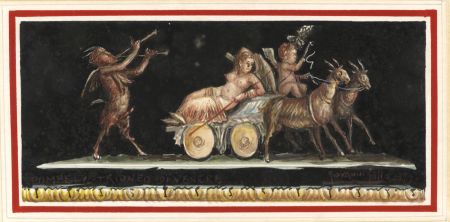 Giovanni Gallo - 1973 Watercolour, Pompeii Trineo di Venere
