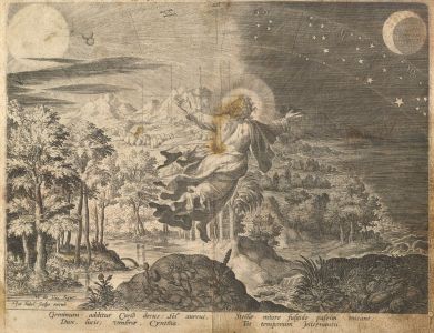 Jan Sadeler (1550-1600) - 17th Century Engraving, Geminum additur Coelo decus