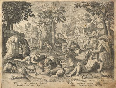 Jan Sadeler (1550-1600) - 17th Century Engraving, Genes Cap 1