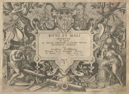 Jan Sadeler (1550-1600) - 1583 Engraving, Boni et Mali Scientia