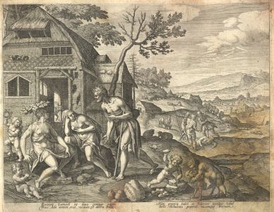 Jan Sadeler (1550-1600) - 17th Century Engraving, Genes IIII