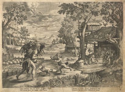Jan Sadeler (1550-1600) - 17th Century Engraving, Genes 4