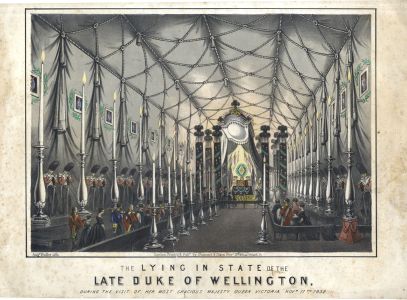 Augs Butler - 1852 Lithograph, The Lying in State of the Late Duke of Wellington