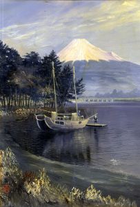 Chinese Mid 20th Century Oil - Junk on the River