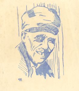 Kenneth G. Meehan - Mid 20th Century Linoprint, Portrait of a Man
