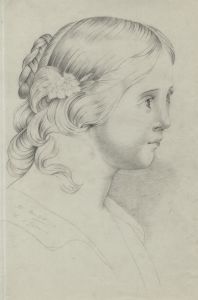 Amélie Renard - 1879 Charcoal Drawing, Study of Young Girl