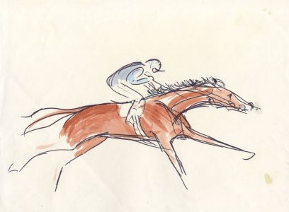 Marigold Armitage - Early 20th Century Gouache, The Race Horse