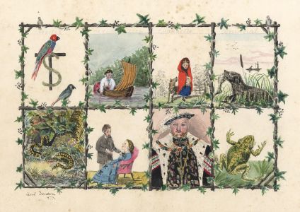 Cecil Denton - 1877 Watercolour, Sheet of Studies
